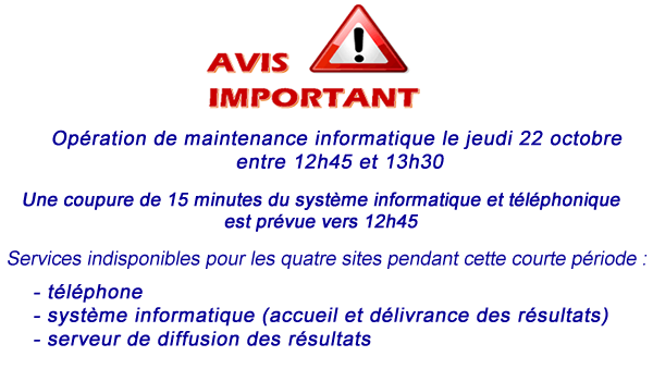 Interruption de service le 22 octobre