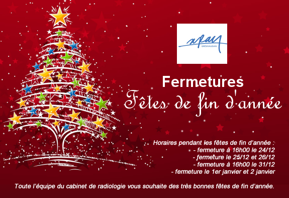 Horaires pendant les fêtes de fin d’année.