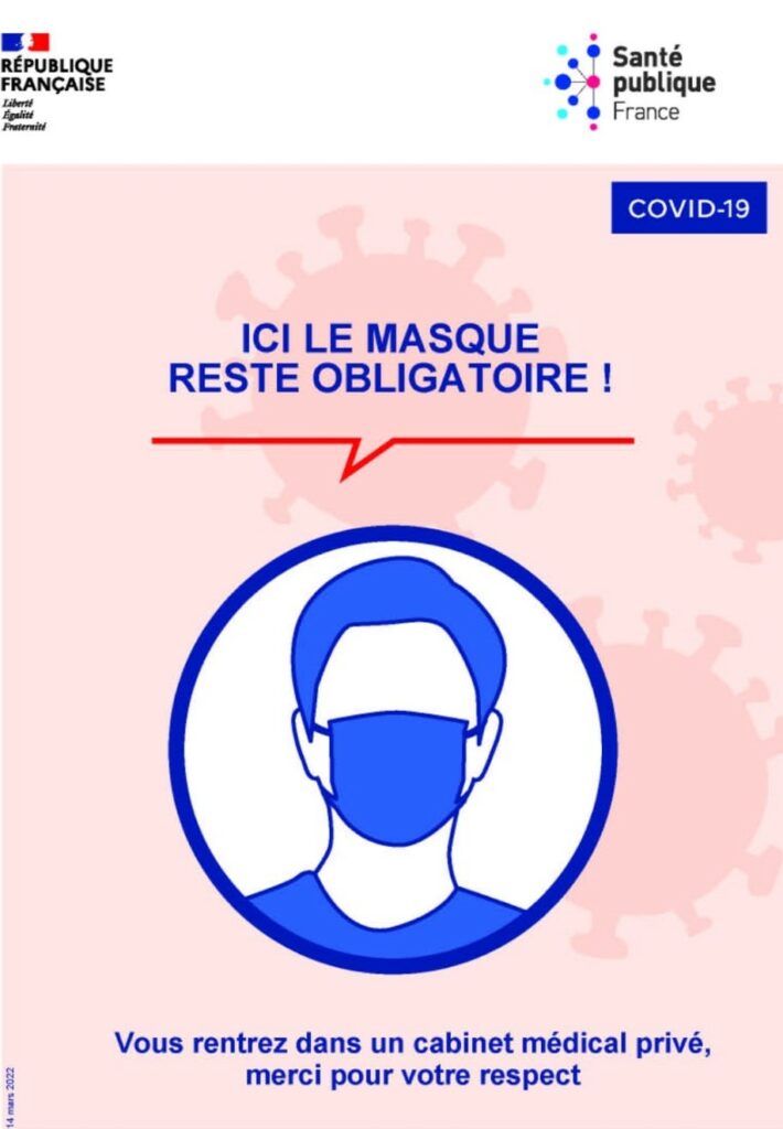 Le port du masque reste obligatoire dans votre centre d’imagerie