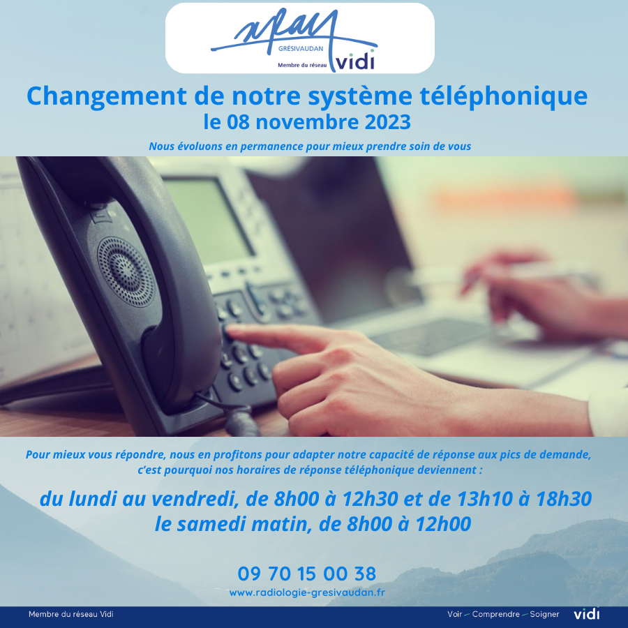 Nouveaux horaires de réponse téléphonique