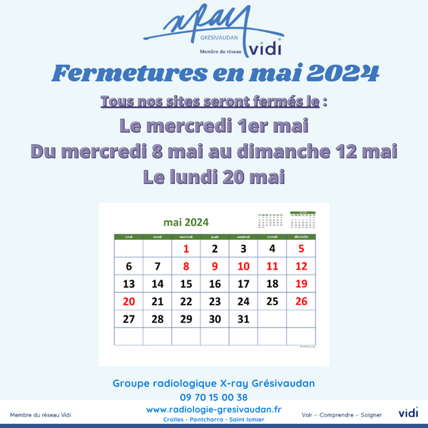 Fermetures en mai